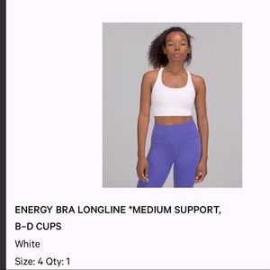 Lululemon Sport Bra in excellent condition with no flaws!